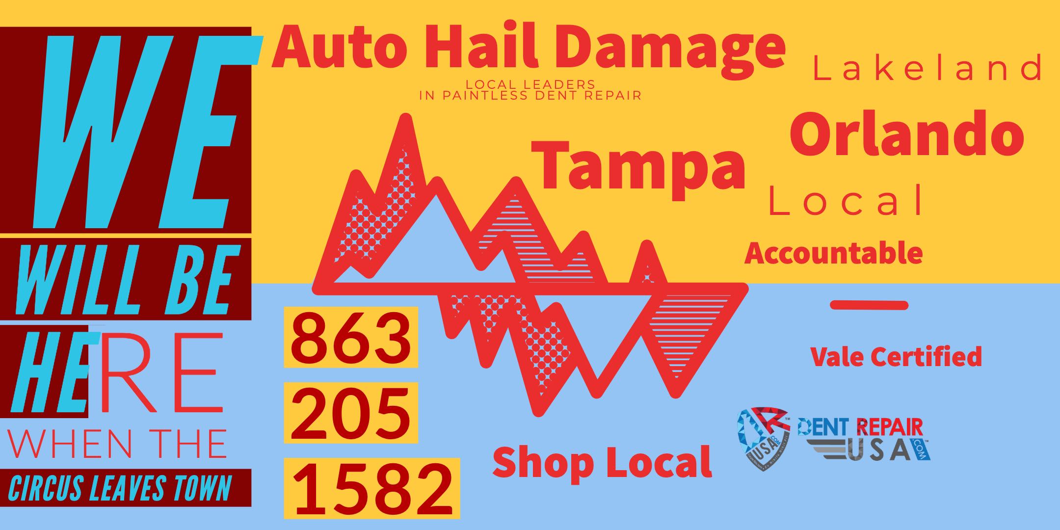 Auto Hail Damage Lakeland, Orlando, Tampa Florida