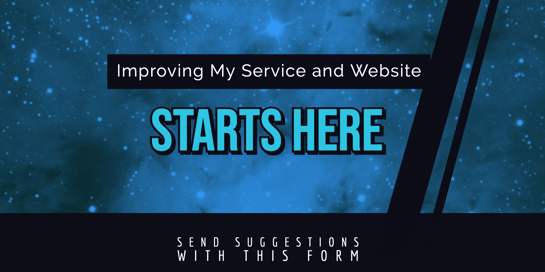 Galaxy Black and Blue Says Improving My Service and Website starts here.